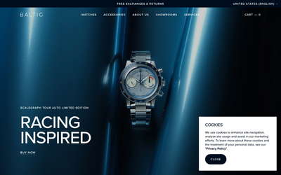 Baltic Watches website screenshot