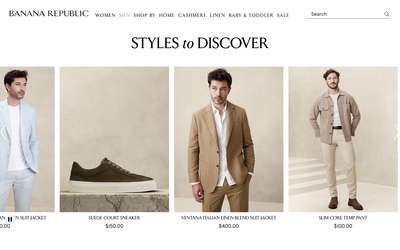 Banana Republic website screenshot