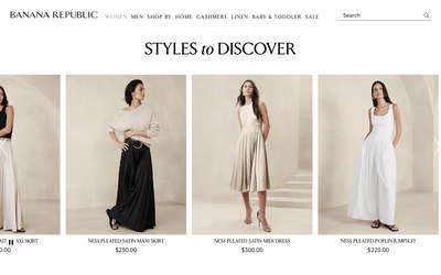 Banana Republic website screenshot