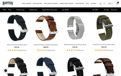 Barton Watch Bands website screenshot