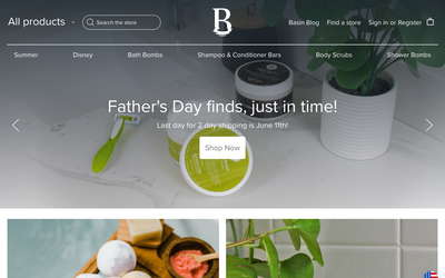 Basin website screenshot