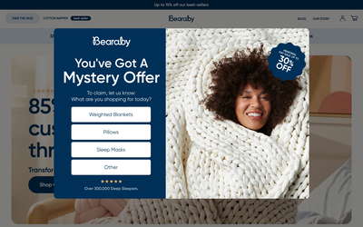Bearaby website screenshot