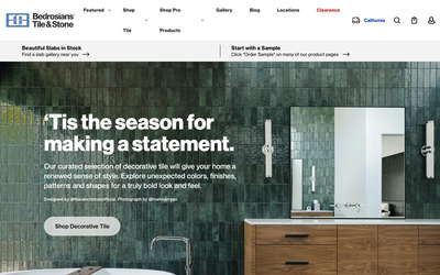 Bedrosians Tile and Stone website screenshot