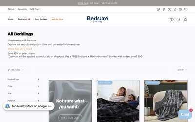 Bedsurehome website screenshot