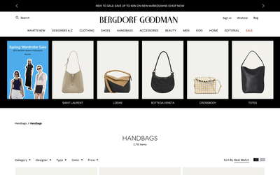 Bergdorf Goodman website screenshot