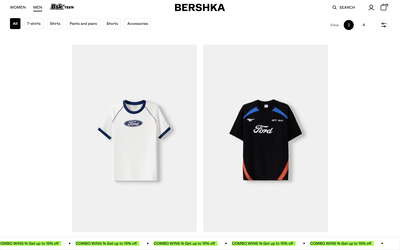 Bershka website screenshot
