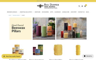 Big Dipper Wax Works website screenshot
