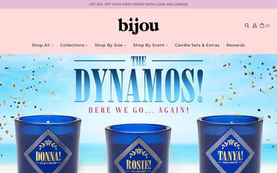Bijou Candles website screenshot