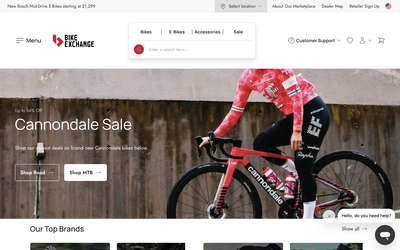 Bike Exchange website screenshot