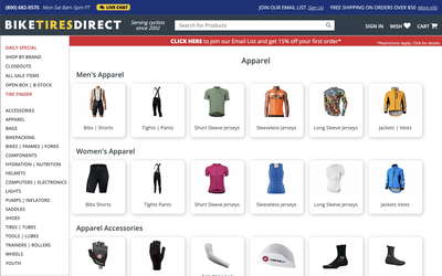 Bike Tires Direct website screenshot