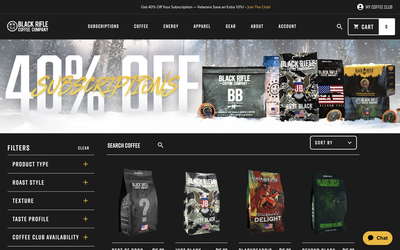 Black Rifle Coffee website screenshot