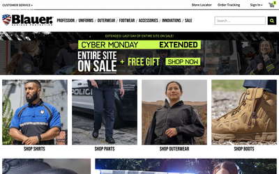 Blauer website screenshot