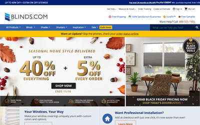 Blinds.com website screenshot