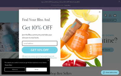 Bliss website screenshot