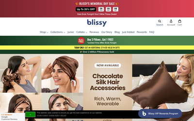 Blissy website screenshot