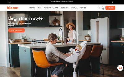 bloom BABY website screenshot