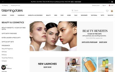 Bloomingdale's website screenshot