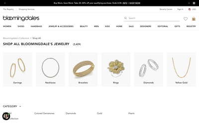 Bloomingdale's website screenshot