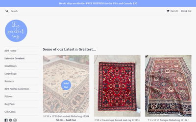 Blue Parakeet Rugs on Shomp