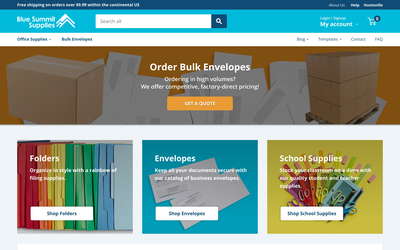 Blue Summit Supplies website screenshot