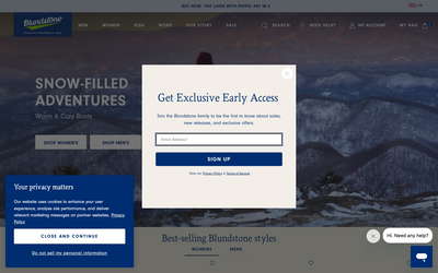 Blundstone website screenshot