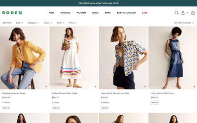 Boden website screenshot