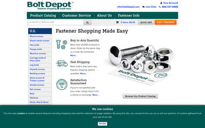 Bolt Depot website screenshot