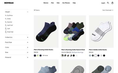 Bombas website screenshot