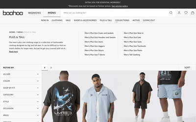 Boohoo website screenshot