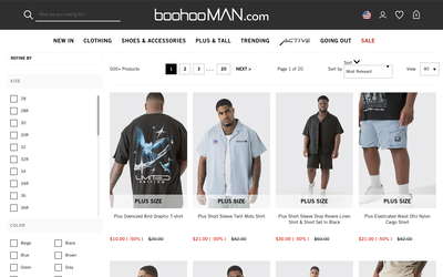 boohooMAN website screenshot