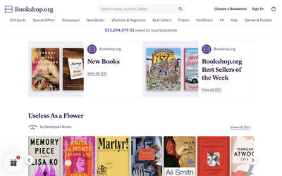 Bookshop.org website screenshot