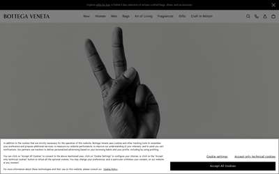 Bottega Veneta website screenshot