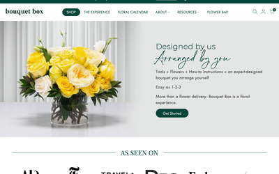 Bouquet Box website screenshot