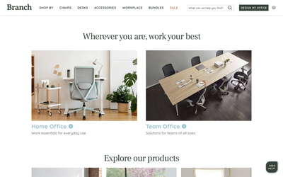 Branch website screenshot