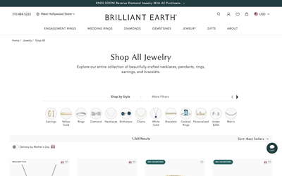 Brilliant Earth website screenshot