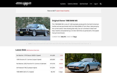 Bring a Trailer website screenshot