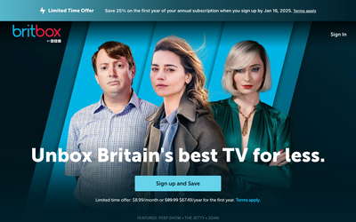 BritBox website screenshot