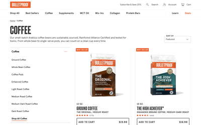 Bulletproof website screenshot