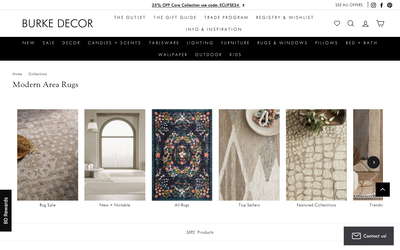 Burke Décor website screenshot