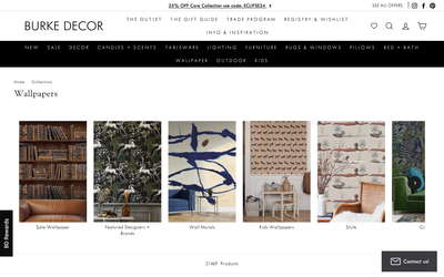 Burke Décor website screenshot