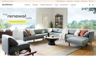 Burrow website screenshot