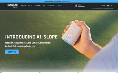 Bushnell Golf website screenshot