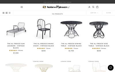Business & Pleasure Co website screenshot