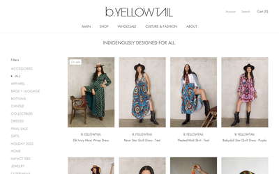 B.YELLOWTAIL website screenshot