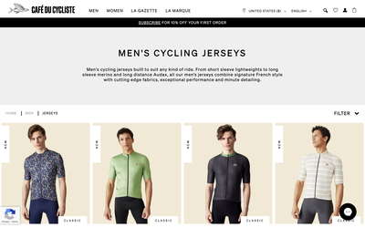Café du Cycliste website screenshot