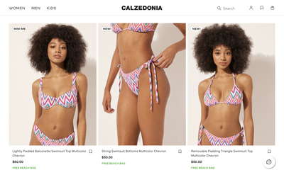 Calzedonia website screenshot