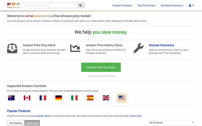 camelcamelcamel.com on Shomp