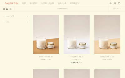 Candlefish website screenshot