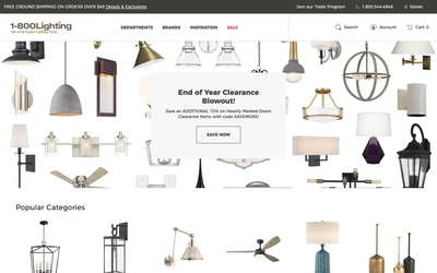 Capitol Lighting website screenshot