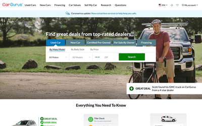 CarGurus website screenshot